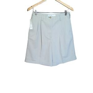 Tommy Hilfiger Womens Tan Pleated High Waisted Golf Shorts Size 8